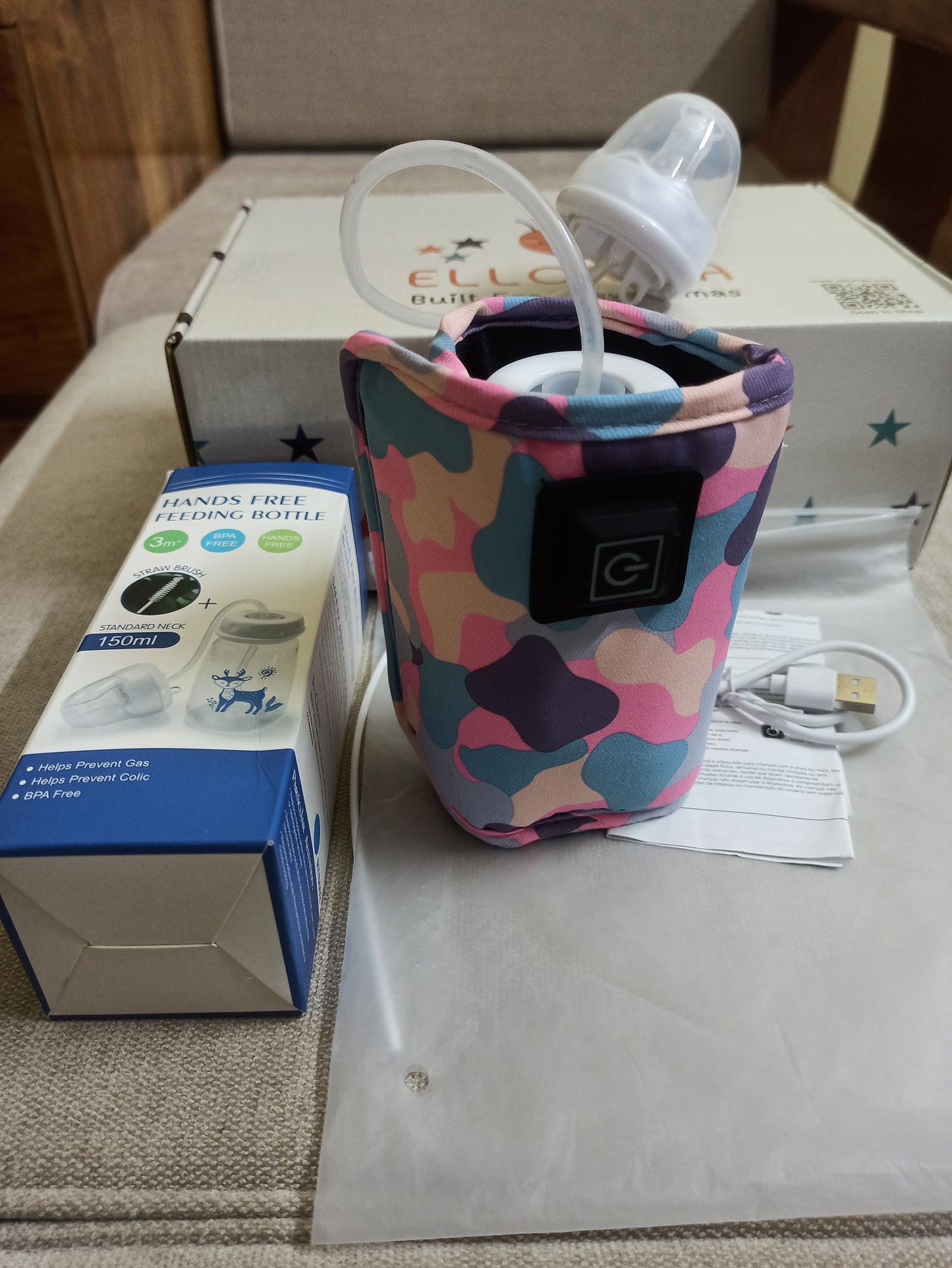Smart Feeding Bundle - Portable bottle Warmer + Hands Free Bottle